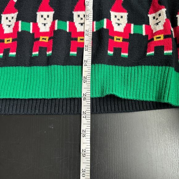 Christmas Sweater Women Large Black Gamer Santa Pullover Casual Ugly Party Knit - Picture 9 of 10